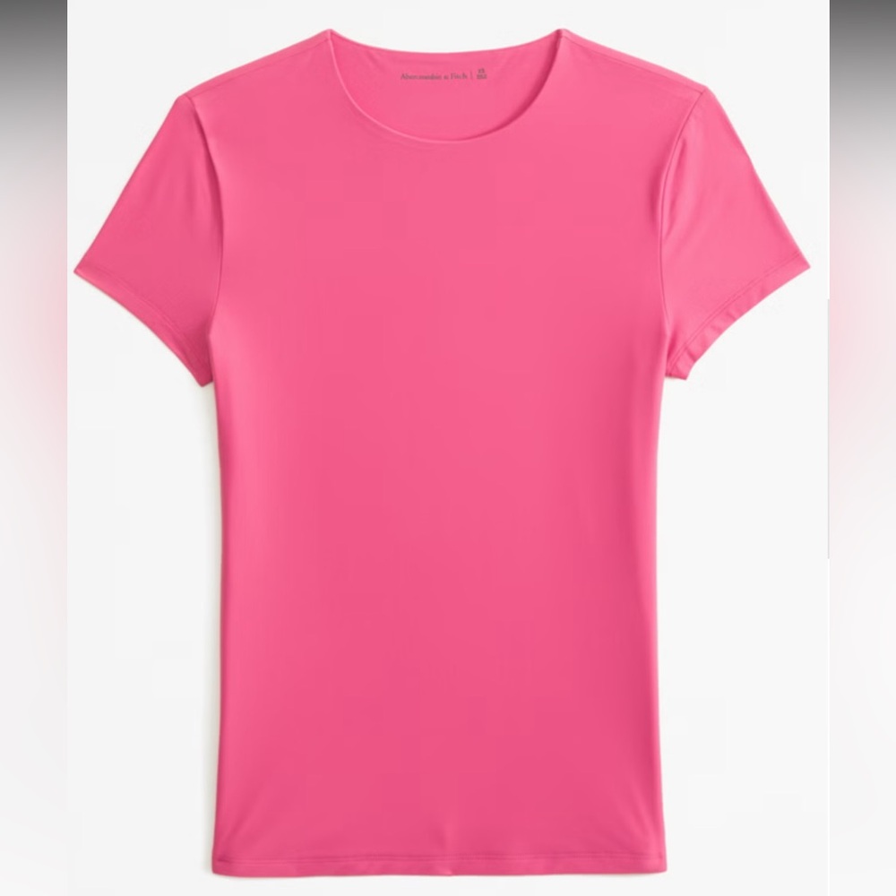 Pink Soft Matte Seamless Tuckable Baby Tee